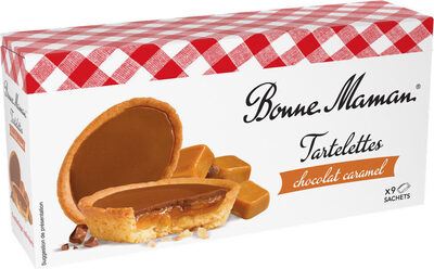 BONNE MAMAN TARTELETTE CHOC.CARAMEL 135 G - épicerie les 3 gourmets biscuits-et-gateaux