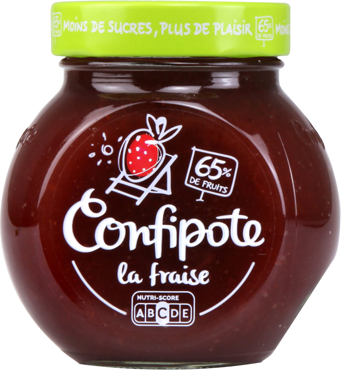 Confiture fraise allégée en sucres CONFIPOTE 350g - épicerie les 3 gourmets confitures-compotes-et-cremes