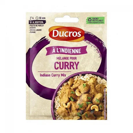 DUCROS SACH.MEL.CURRY INDIEN 20 G - épicerie les 3 gourmets epices