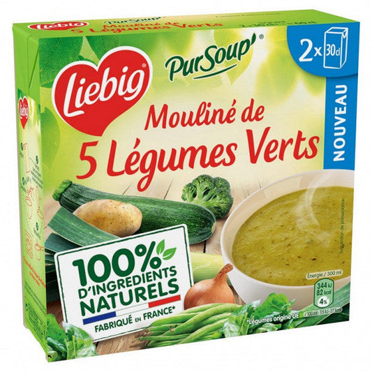 LIEBIG Soupe 5  légumes  vert 2x30cl