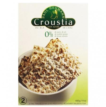 PAUL HEUMAN CROUSTIA PAIN AZYME 400 G. - épicerie les 3 gourmets biscottes-tartinades-de-pain-grille-cereales-et-barres-de-cereales