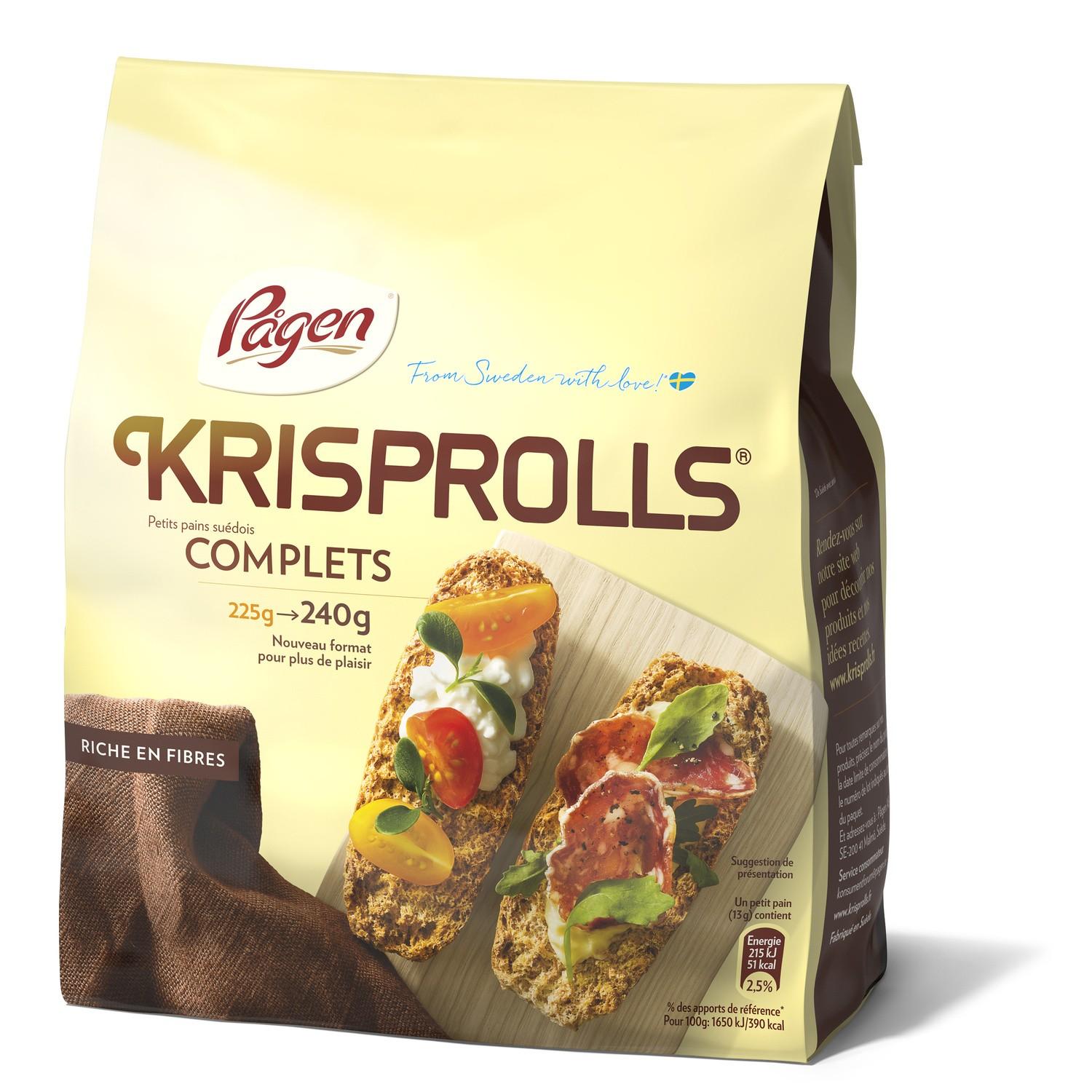 KRISPROLLS BLE COMPLET 240 G - épicerie les 3 gourmets biscottes-tartinades-de-pain-grille-cereales-et-barres-de-cereales
