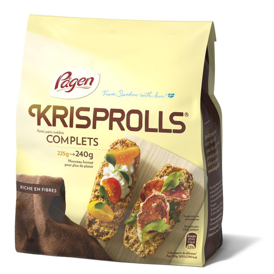 KRISPROLLS BLE COMPLET 240 G - épicerie les 3 gourmets biscottes-tartinades-de-pain-grille-cereales-et-barres-de-cereales