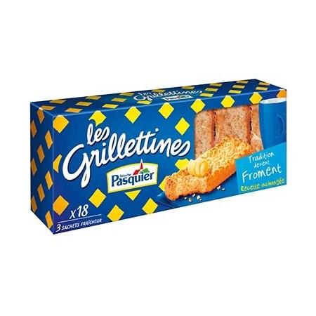 PASQUIER GRILLETINE FROMENT 242 G - épicerie les 3 gourmets biscottes-tartinades-de-pain-grille-cereales-et-barres-de-cereales