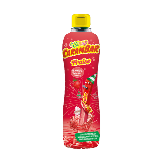 Sirop Carambar Fraise 75 cl - épicerie les 3 gourmets Boissons