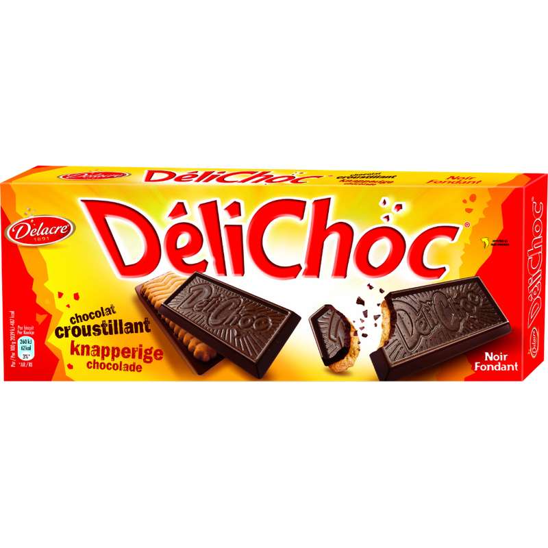 DELACRE Delichoc Chocolat Noir 150g - épicerie les 3 gourmets biscuits-et-gateaux