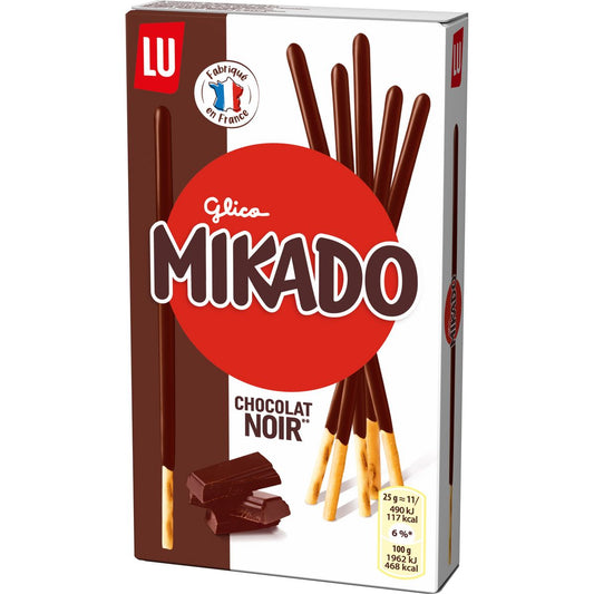 MIKADO Bâtonnets biscuités nappés de chocolat noir 90g