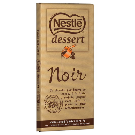 Nestle CHOCOLAT Dessert Noir 205g - épicerie les 3 gourmets Chocolat 