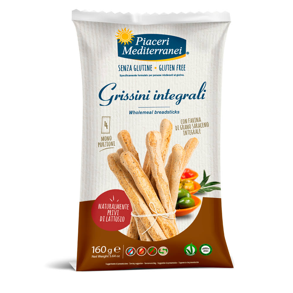 Piaceri Mediterranei Palitos Pan Integrales Sans Gluten 160g