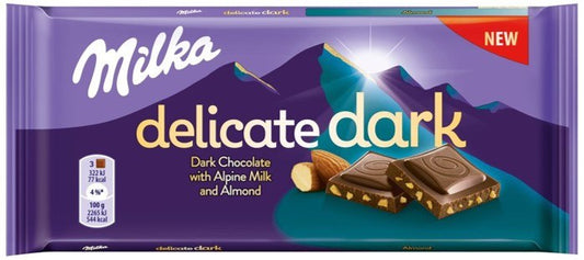 Milka delicate dark (almond+alpine milk) - épicerie les 3 gourmets Chocolat