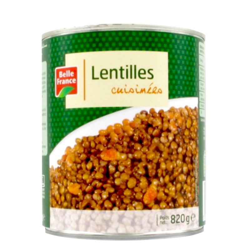 LENTILLES PRÉPARÉE 800G 4/4 - BELLE France - épicerie les 3 gourmets CONDIMENTS & SAUCES