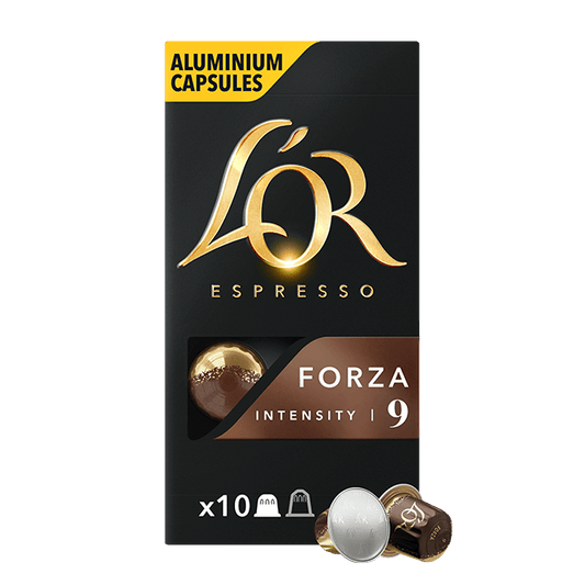 CAPSULES L'OR ESPRESSO FORZA x 10 - épicerie les 3 gourmets Cafés, Thés et Boissons Chaudes