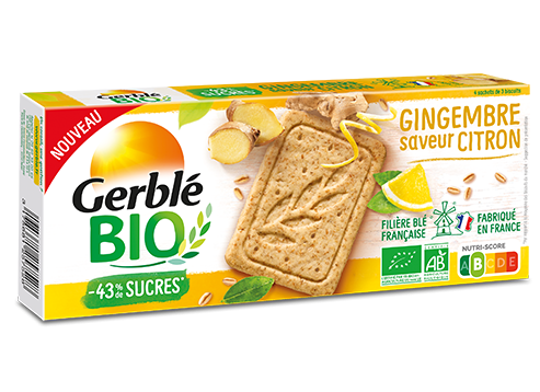 GERBLE SABLE BIO CITRON/GINGEMBRE - épicerie les 3 gourmets biscuits-et-gateaux