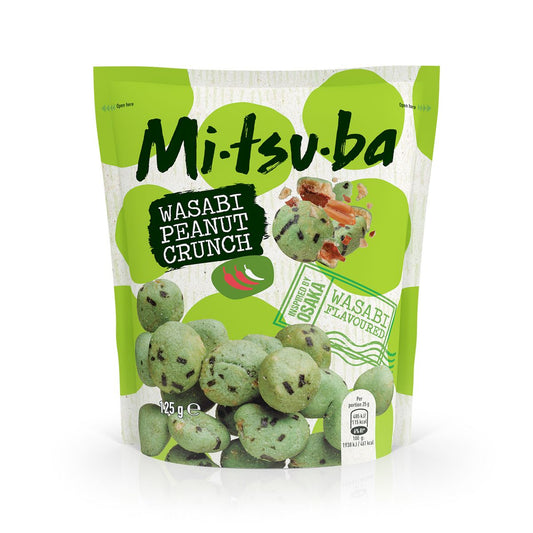MI-TSU-BA Cacahuètes enrobées épicées au Wasabi 125g - épicerie les 3 gourmets Chips et apéritifs