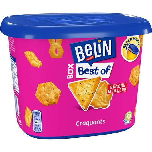 BELIN Best of assortiment de crackers salés box refermable 205g - épicerie les 3 gourmets chips-et-aperitifs