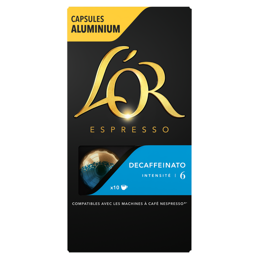 L'OR Capsules de café décaféiné compatibles Nespresso 10 capsules 52g - épicerie les 3 gourmets Cafés, thés et boissons chaudes