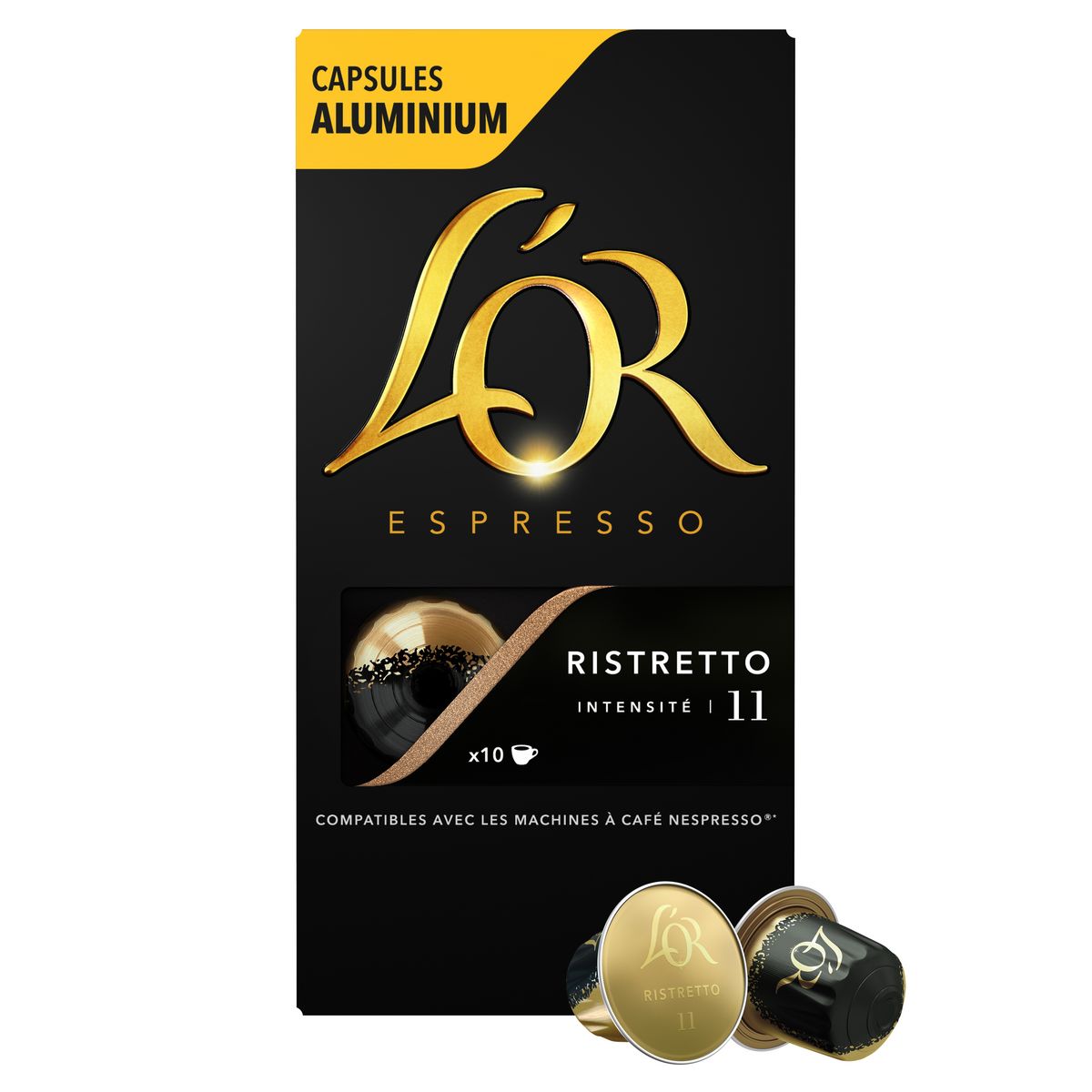 CAFÉ L'OR RISTRETTO P10CAPSULE - épicerie les 3 gourmets coffees-teas-and-hot-drinks