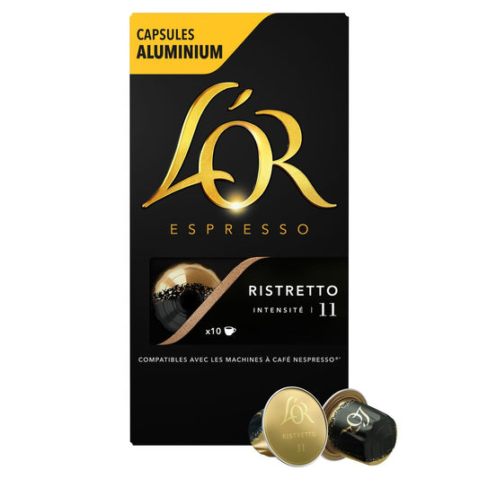 CAFÉ L'OR RISTRETTO P10CAPSULE - épicerie les 3 gourmets coffees-teas-and-hot-drinks