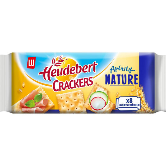 HEUDEBERT Crackers apéritifs nature 250g - épicerie les 3 gourmets biscottes-tartinades-de-pain-grille-cereales-et-barres-de-cereales
