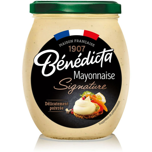 BENEDICTA Signature Mayonnaise délicatement poivrée bocal 255g - épicerie les 3 gourmets CONDIMENTS & SAUCES