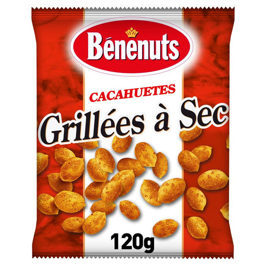 BENENUTS Cacahuètes grillées à sec dorées au four 120g - épicerie les 3 gourmets chips-et-aperitifs