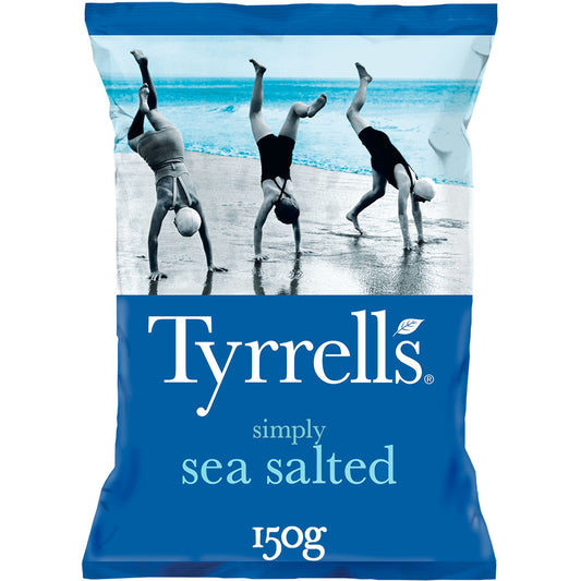 TYRRELL'S Chips finement salées au sel de mer 150g