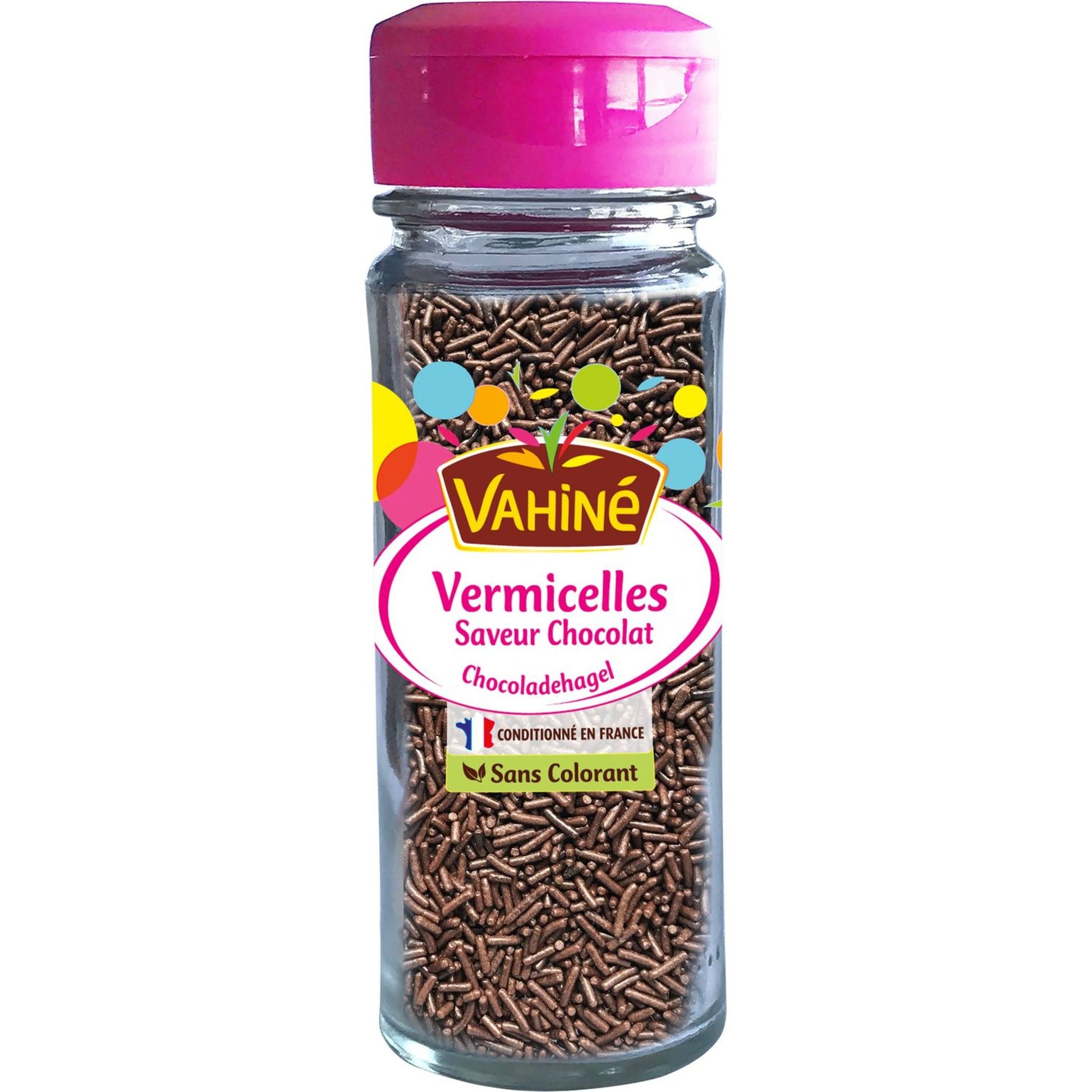 VAHINÉ VERMICELLES SAVEUR CHOCOLAT - épicerie les 3 gourmets Sucres, Farines, Coulis et Préparations Gateaux