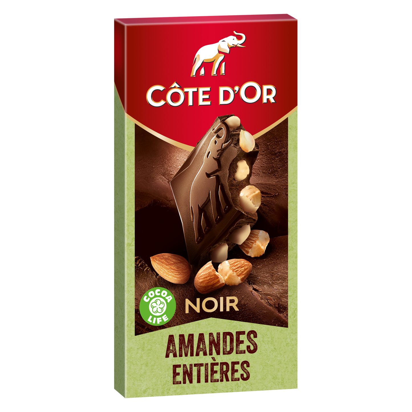 COTE D'OR Tablette de chocolat noir et amandes entières  180g - épicerie les 3 gourmets Chocolat 