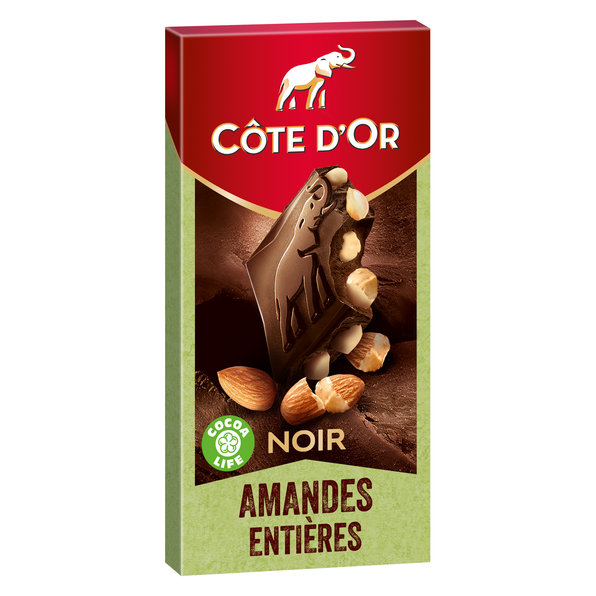COTE D'OR Tablette de chocolat noir et amandes entières  180g - épicerie les 3 gourmets Chocolat 