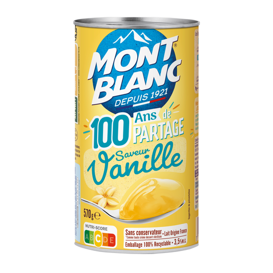 MONT BLANC Crème dessert saveur vanille 570g - épicerie les 3 gourmets Sucres, Farines, Coulis et Préparations Gateaux
