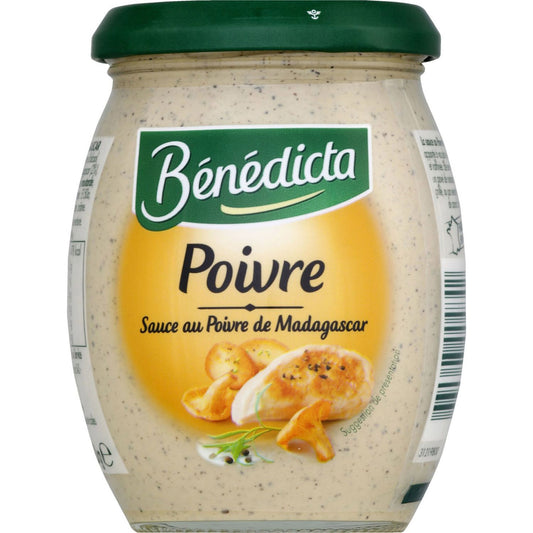 BENEDICA SAUCE POIVRE 260G - épicerie les 3 gourmets condiments-et-sauces