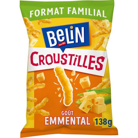 BELIN Croustilles goût emmental  138g - épicerie les 3 gourmets chips-et-aperitifs