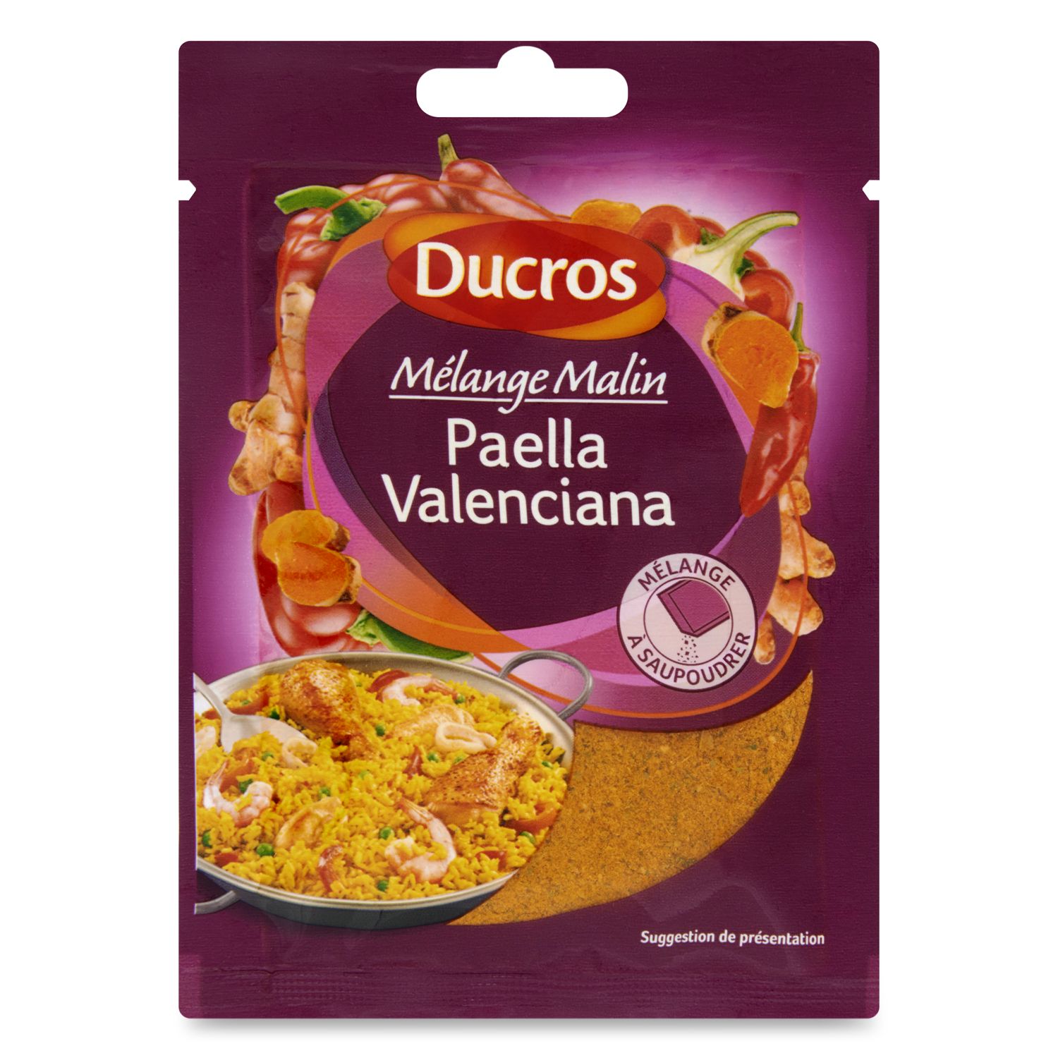 Ducros Epice Paella Valenciana Sachet Malin 20G - épicerie les 3 gourmets epices