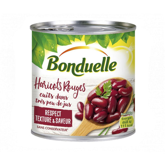 BONDUELLE Haricots rouges cuits dans très peu de jus 250g - épicerie les 3 gourmets CONDIMENTS & SAUCES