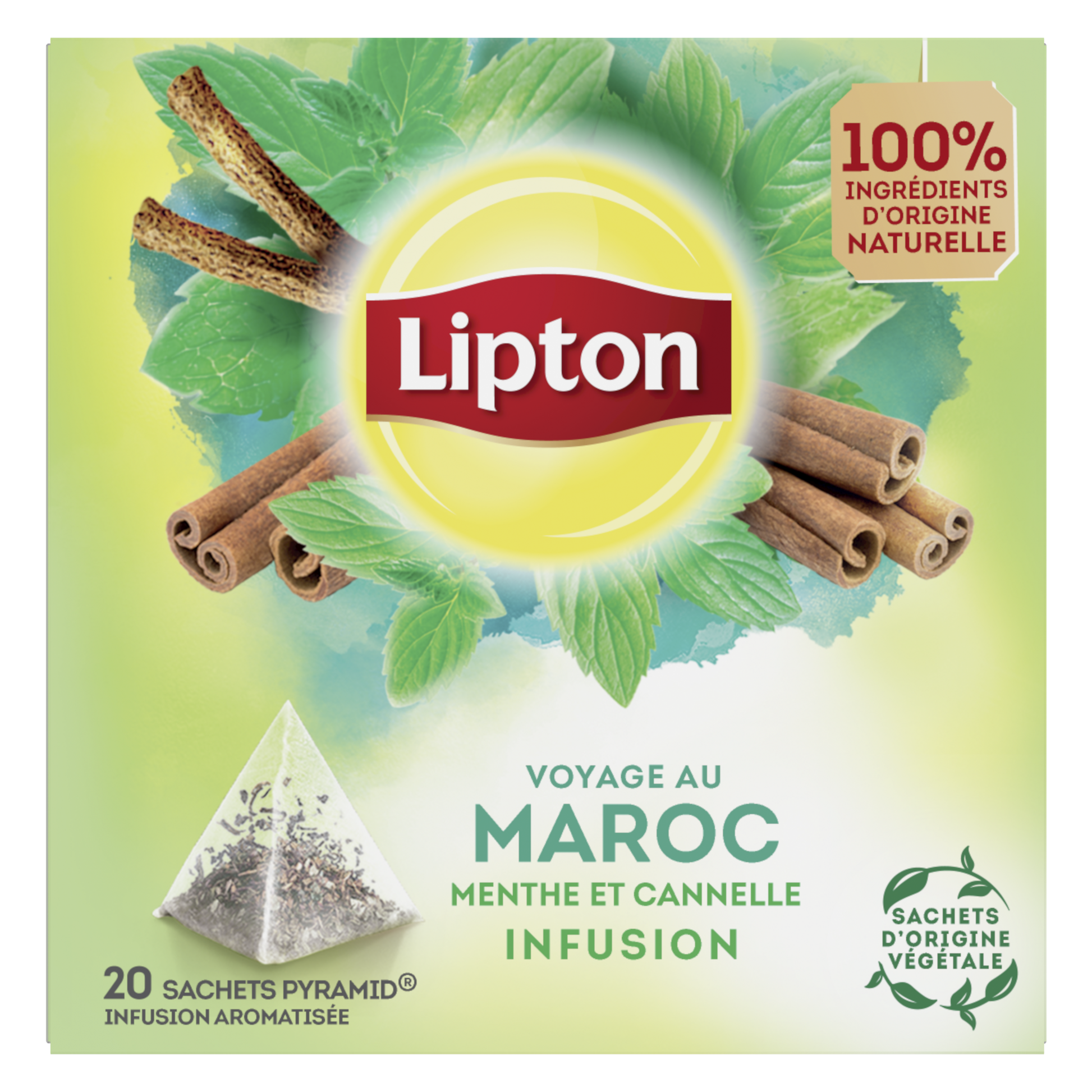 LIPTON Infusion Maroc 20 sachets 40g - épicerie les 3 gourmets Cafés, thés et boissons chaudes