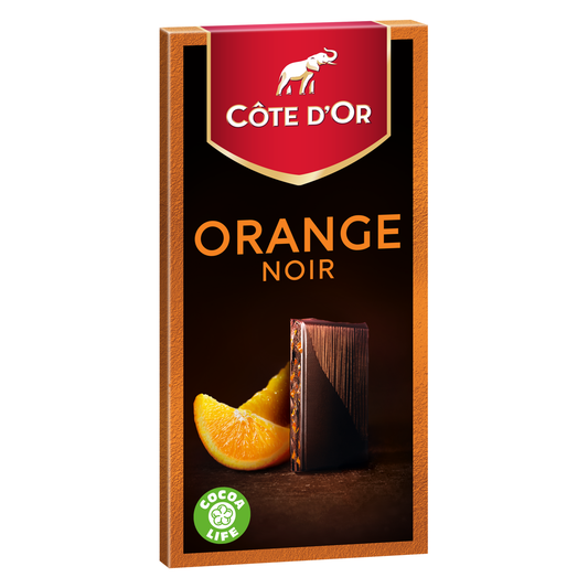 COTE D'OR Tablette chocolat noir dégustation à l'orange 100g - épicerie les 3 gourmets Chocolat 