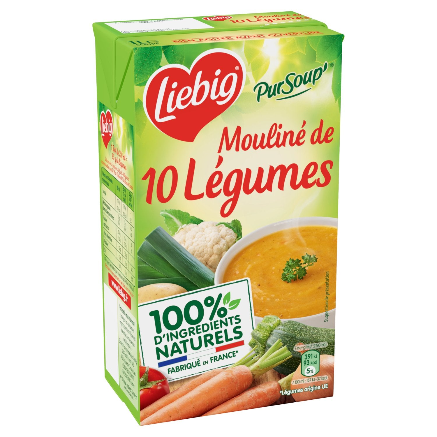 La soupe Liebig a 100% d'ingrédients naturels 