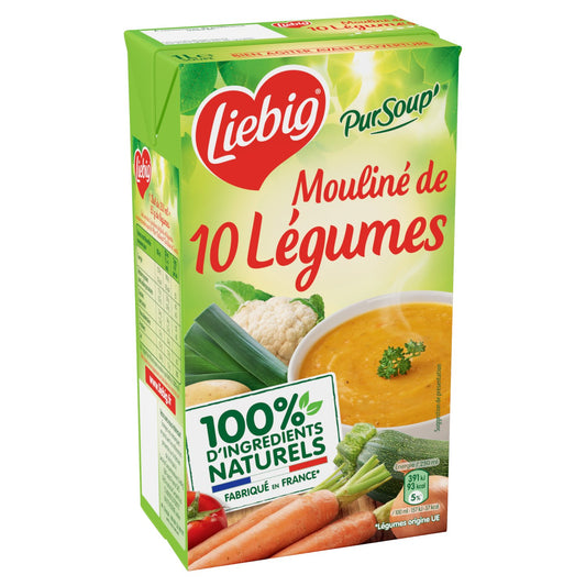 LIEBIG Pursoup' Mouliné de 10 légumes 100% ingrédients naturels 1 litre
