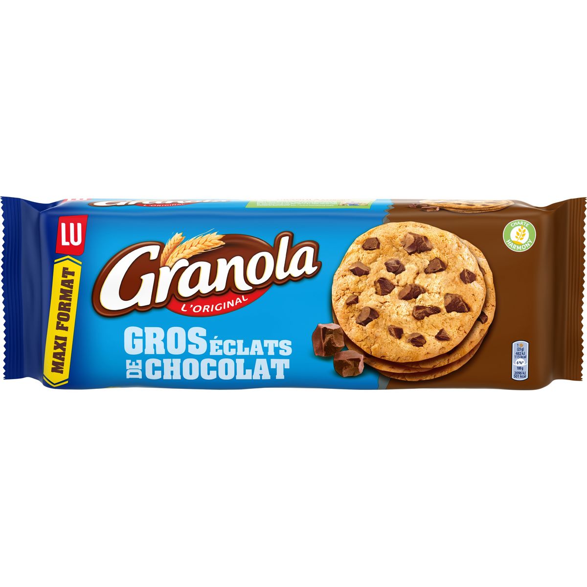 GRANOLA Cookies aux gros éclats de chocolat Maxi format 276g - épicerie les 3 gourmets biscuits-et-gateaux