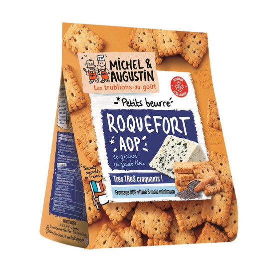 MICHEL ET AUGUSTIN Petits beurre au roquefort AOP 100g - épicerie les 3 gourmets Chips et apéritifs